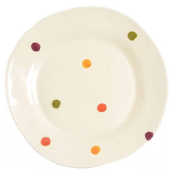 Vietri Pallini Dinner Plates. Polka dot. Width: 12 in, made in Italy set of 2 - Picture 7 of 7